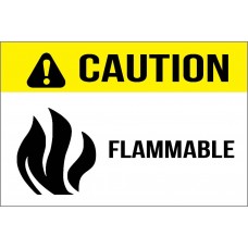 Caution - Flammable Sign Caution - Flammable Sign